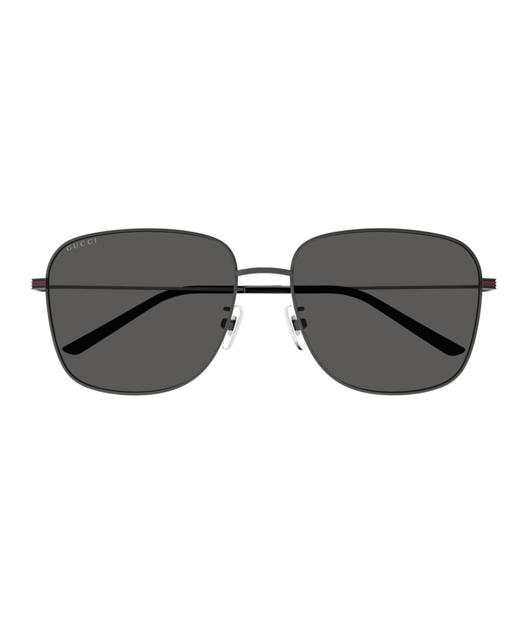 GUCCI Черные металлические солнцезащитные очки, фото 2