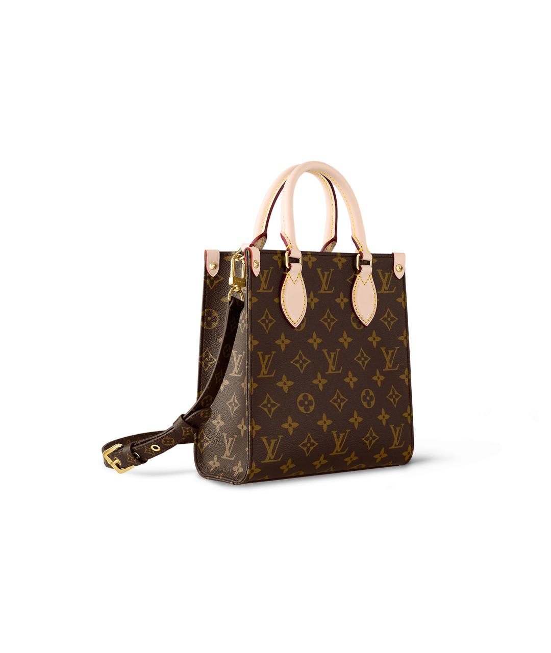 LOUIS VUITTON Коричневая кожаная сумка через плечо, фото 2