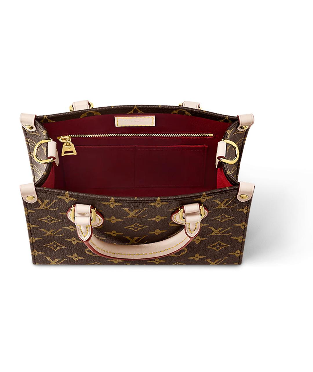 LOUIS VUITTON Коричневая кожаная сумка через плечо, фото 4
