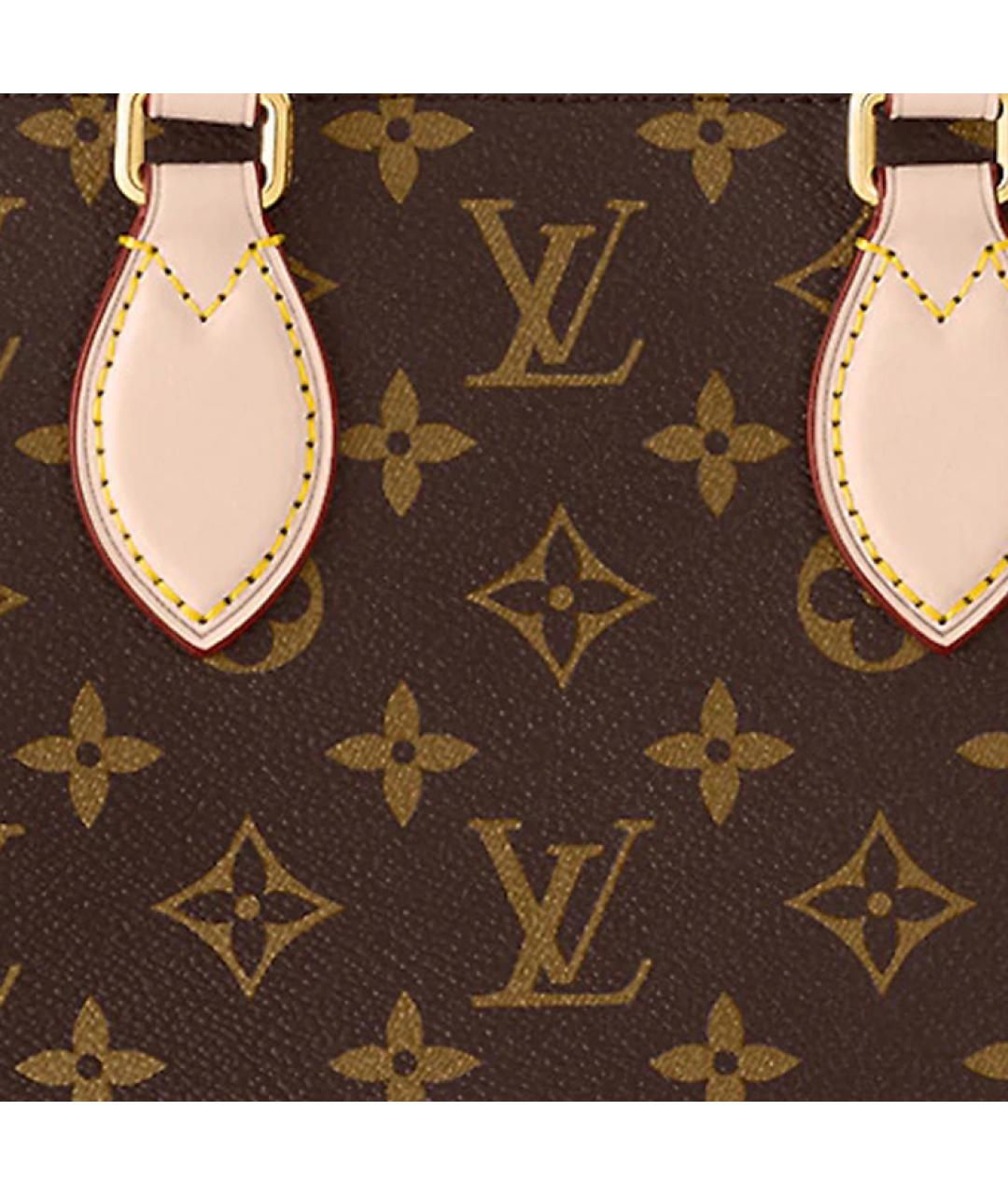 LOUIS VUITTON Коричневая кожаная сумка через плечо, фото 5