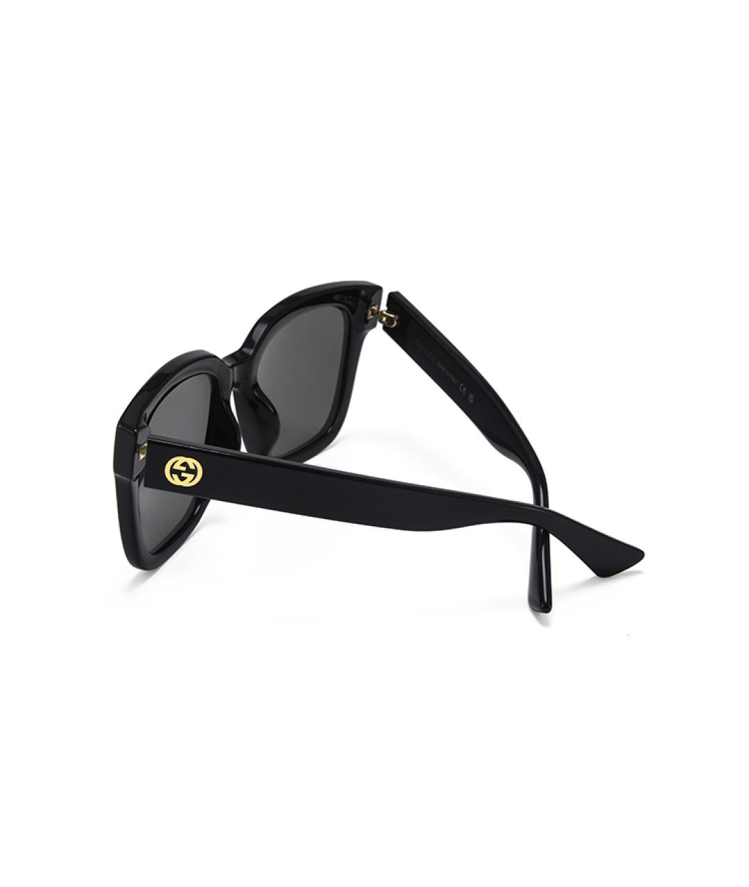 GUCCI Черные пластиковые солнцезащитные очки, фото 4