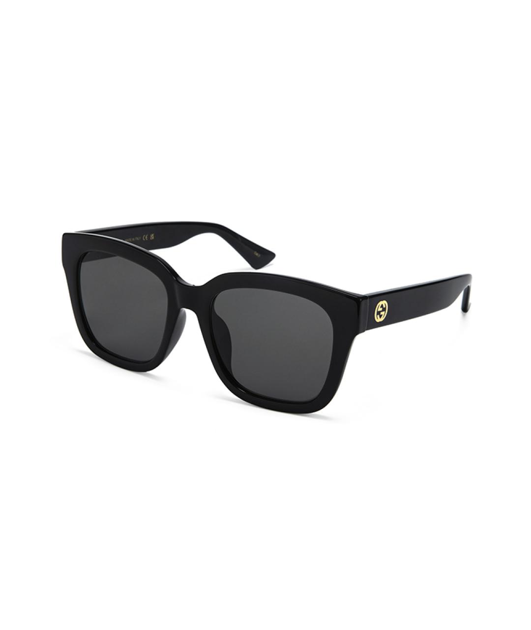 GUCCI Черные пластиковые солнцезащитные очки, фото 1