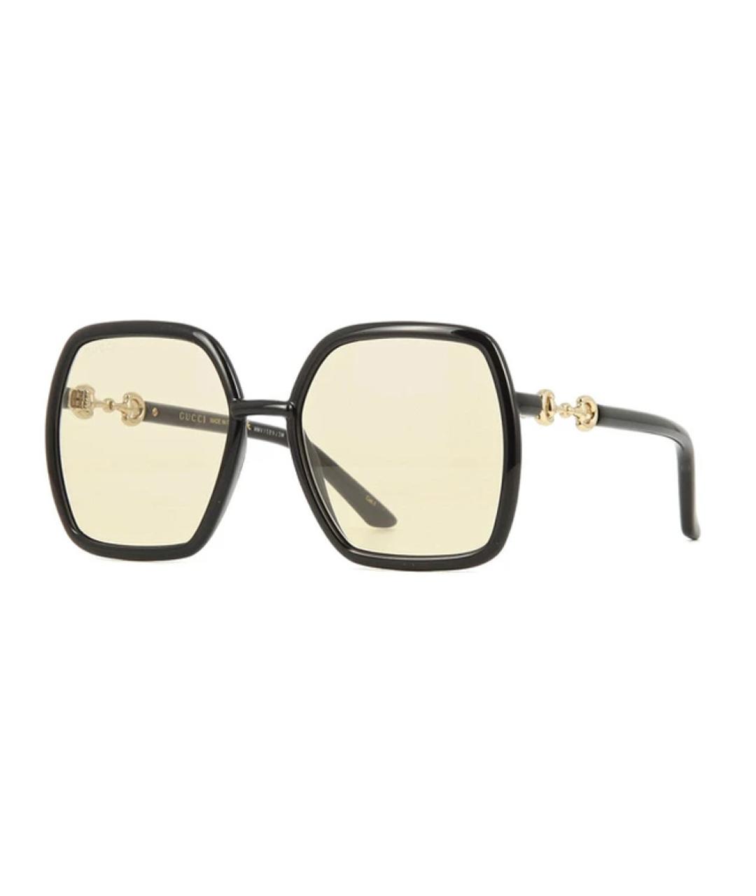 GUCCI Черные пластиковые солнцезащитные очки, фото 1