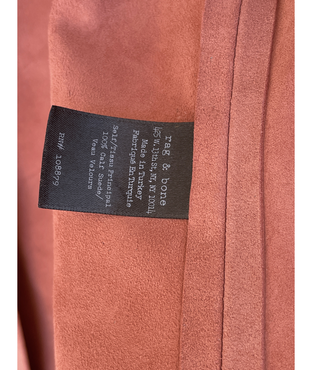 RAG&BONE Розовая замшевая куртка, фото 4