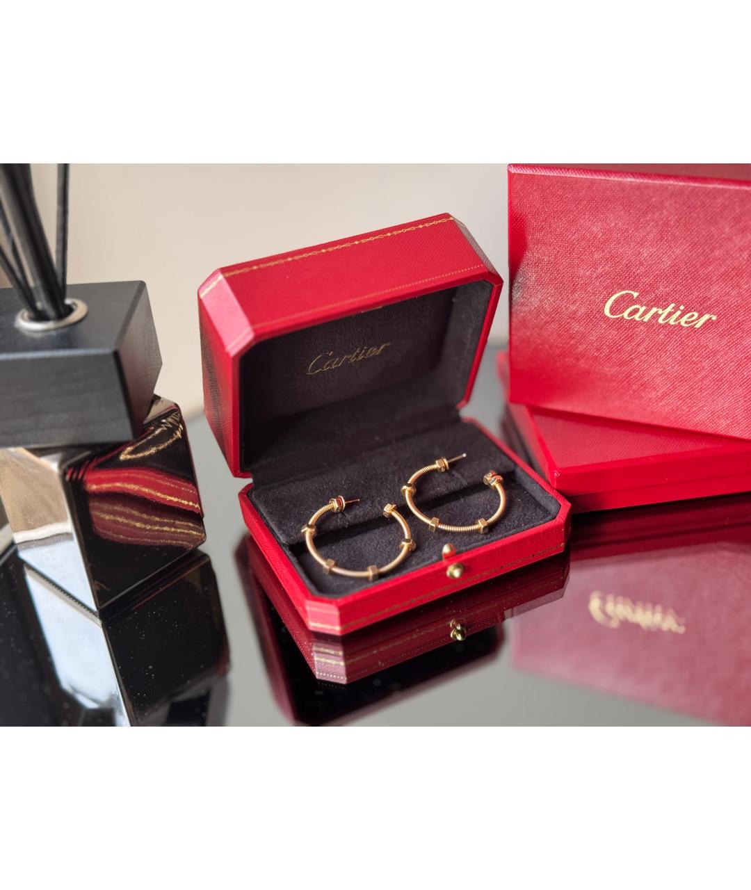 CARTIER Розовые серьги из розового золота, фото 2