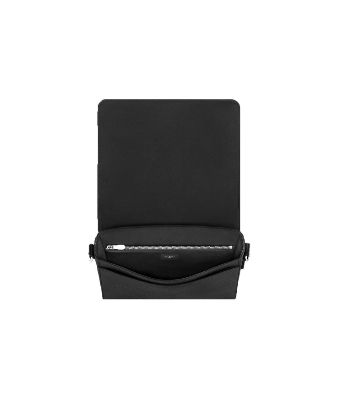 LOUIS VUITTON Черная кожаная сумка на плечо, фото 3