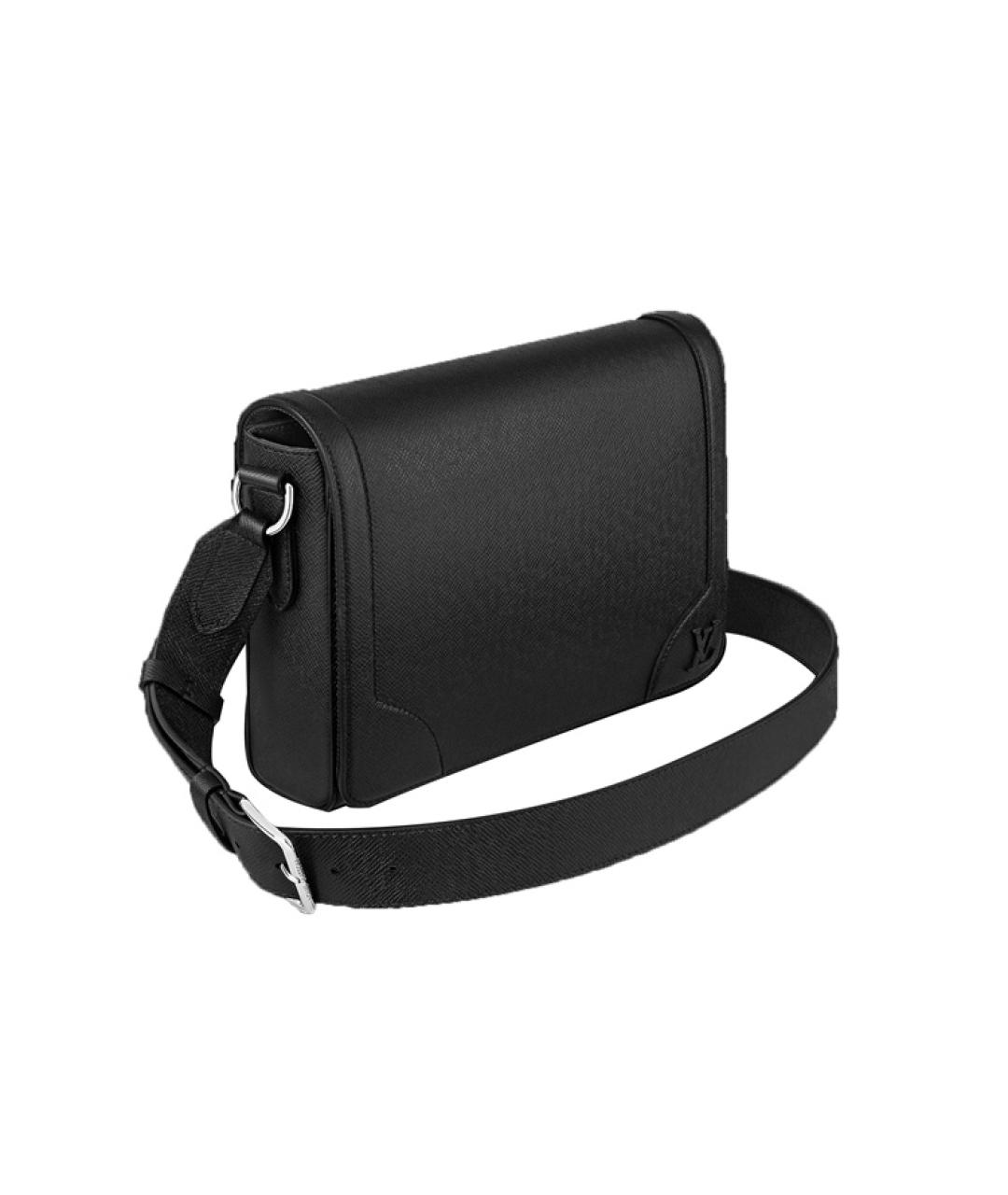 LOUIS VUITTON Черная кожаная сумка на плечо, фото 2