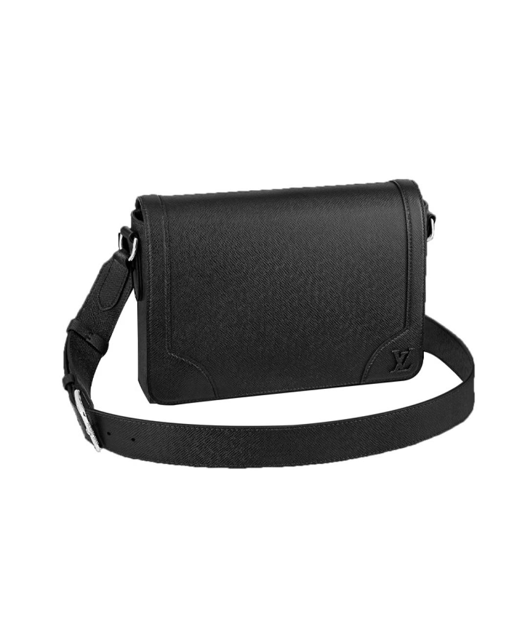 LOUIS VUITTON Черная кожаная сумка на плечо, фото 1