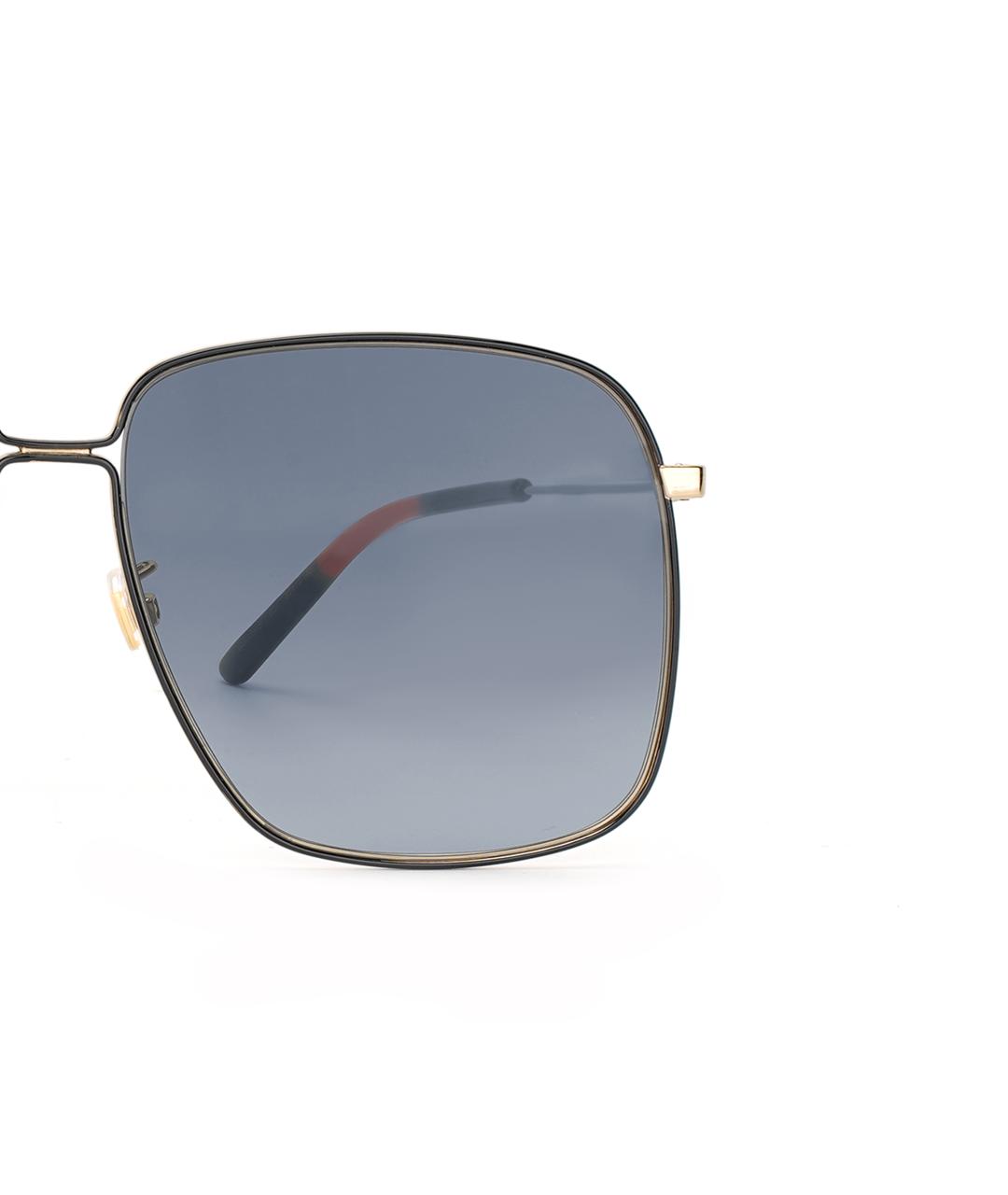 GUCCI Золотые металлические солнцезащитные очки, фото 4
