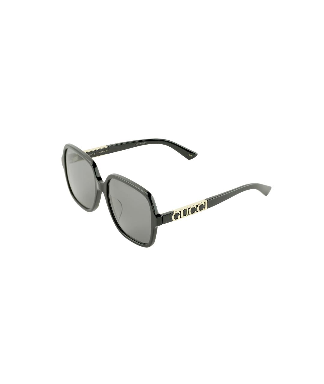 GUCCI Черные пластиковые солнцезащитные очки, фото 1