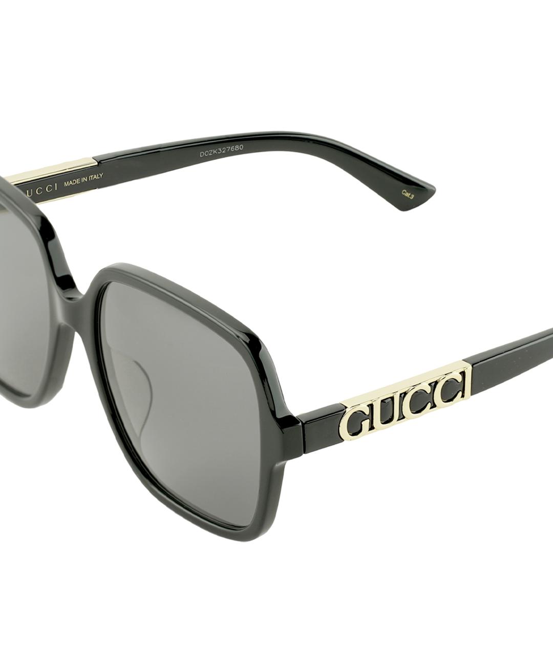 GUCCI Черные пластиковые солнцезащитные очки, фото 5