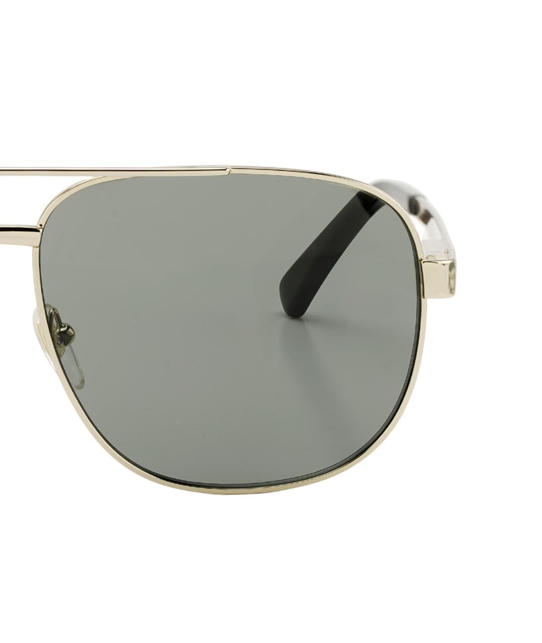 GUCCI Золотые металлические солнцезащитные очки, фото 4