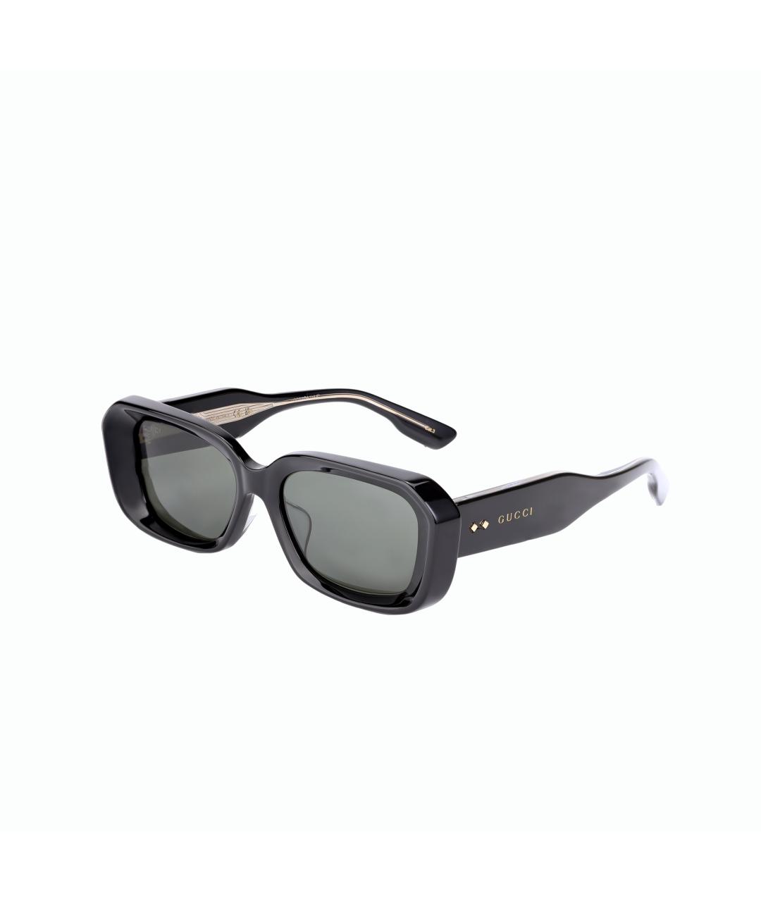 GUCCI Черные пластиковые солнцезащитные очки, фото 1