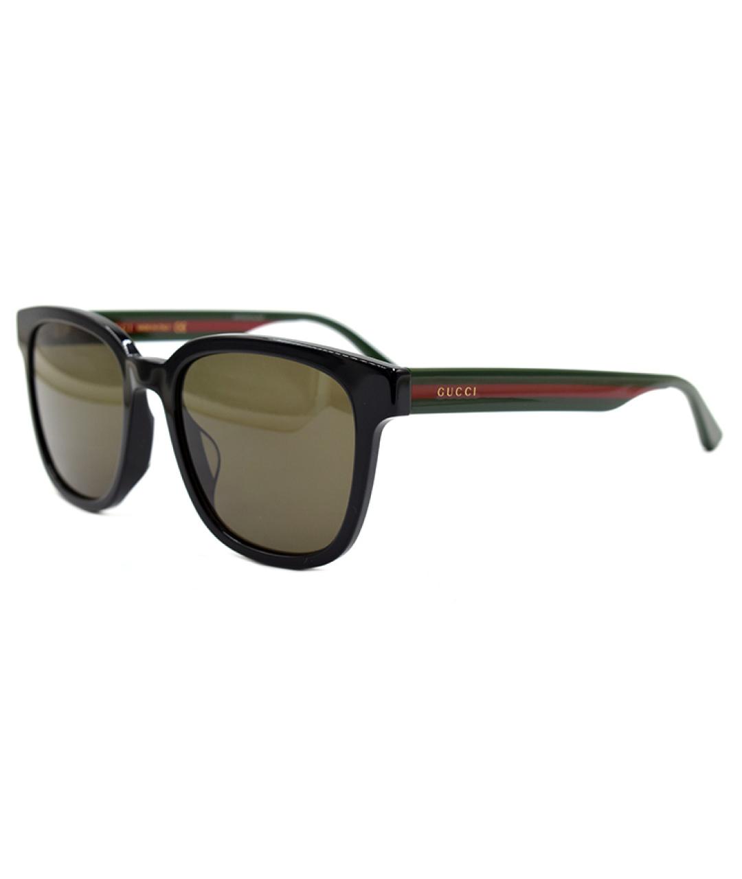 GUCCI Черные пластиковые солнцезащитные очки, фото 1