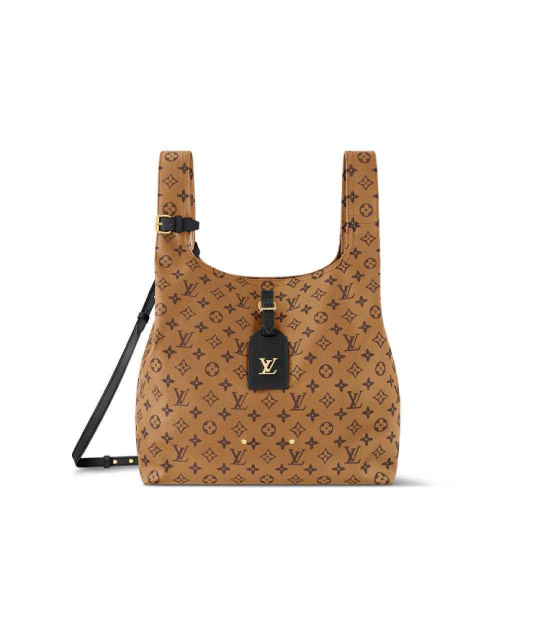 LOUIS VUITTON Коричневая сумка с короткими ручками, фото 1