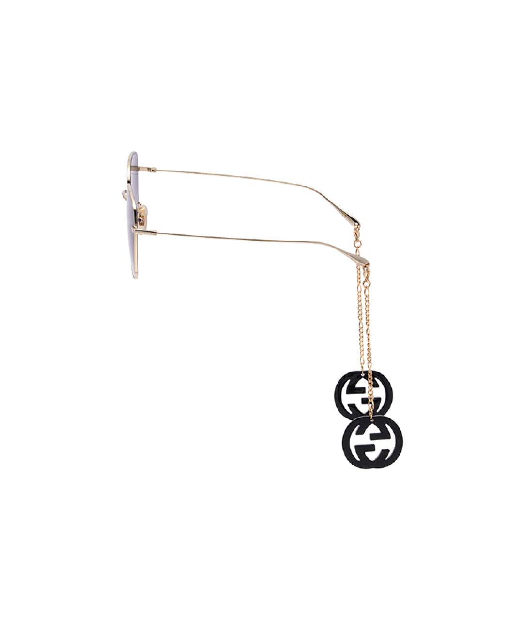 GUCCI Серые металлические солнцезащитные очки, фото 3