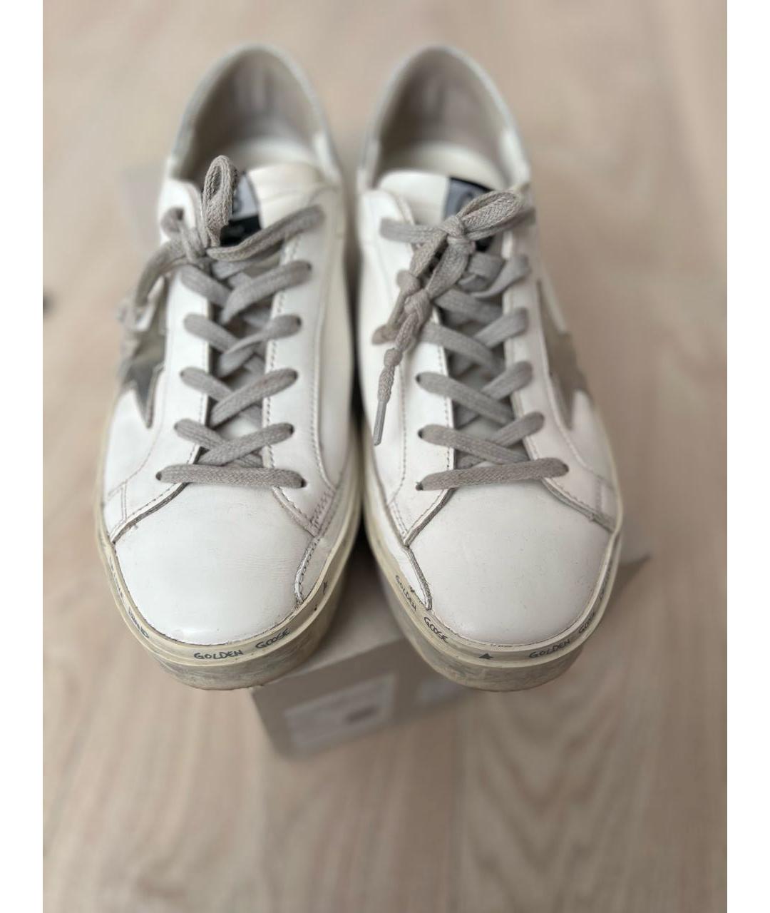 GOLDEN GOOSE DELUXE BRAND Белые кожаные кеды, фото 2