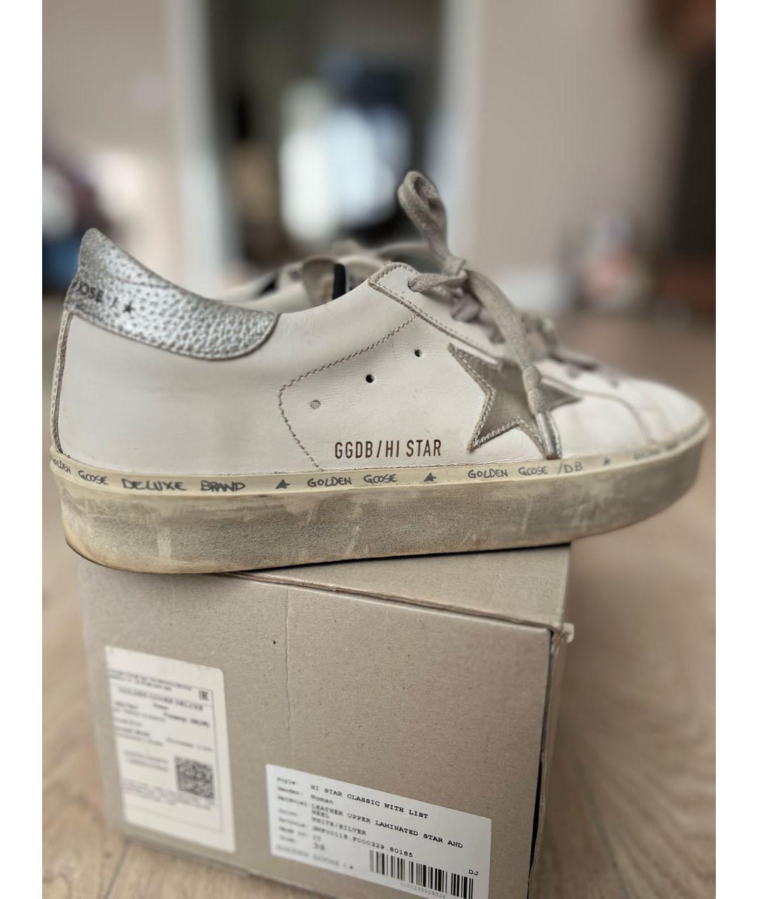 GOLDEN GOOSE DELUXE BRAND Белые кожаные кеды, фото 6