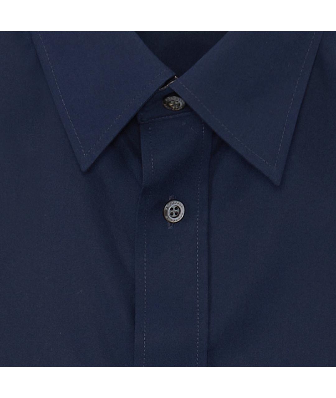 BURBERRY Темно-синяя хлопковая классическая рубашка, фото 8