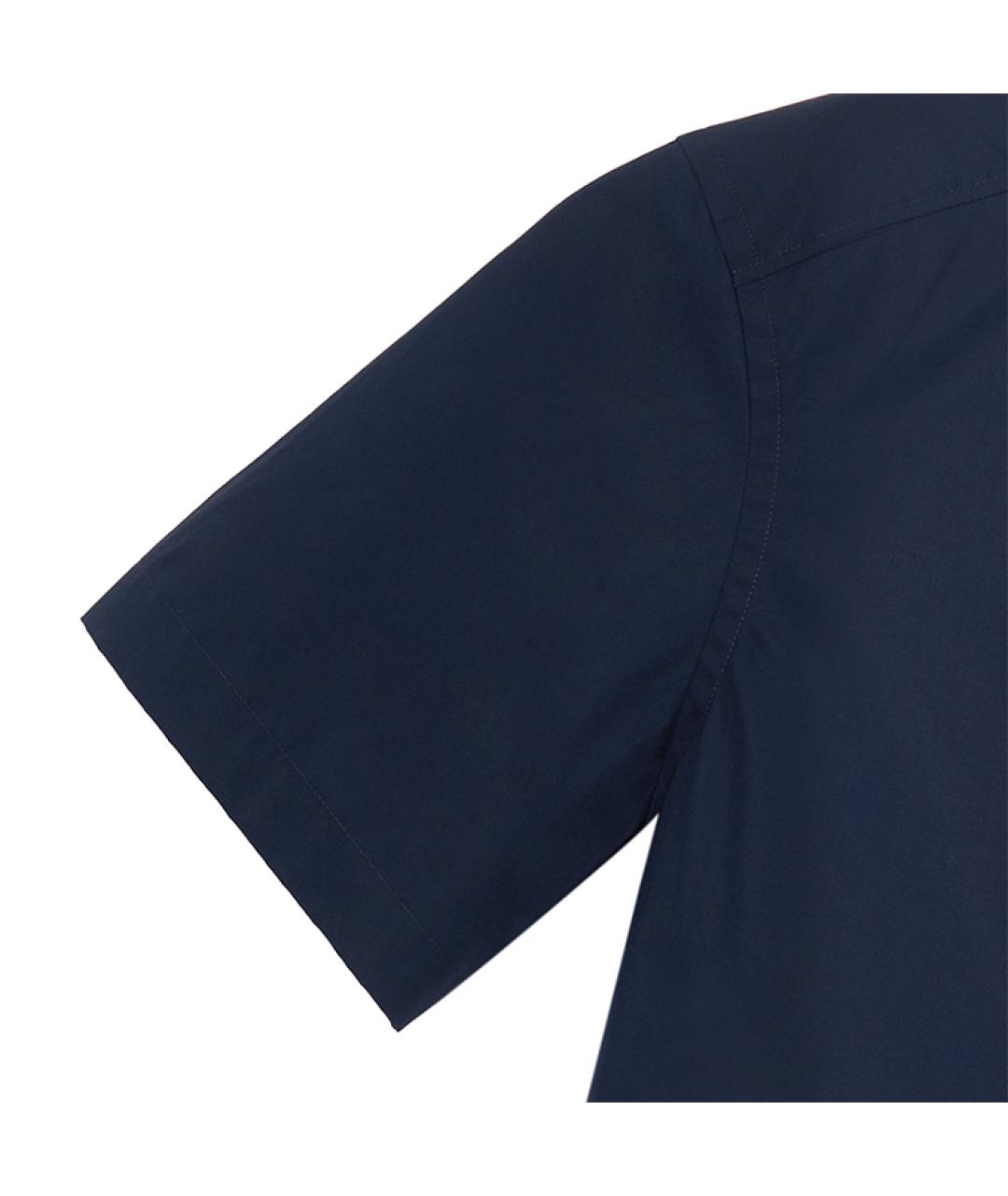 BURBERRY Темно-синяя хлопковая классическая рубашка, фото 4