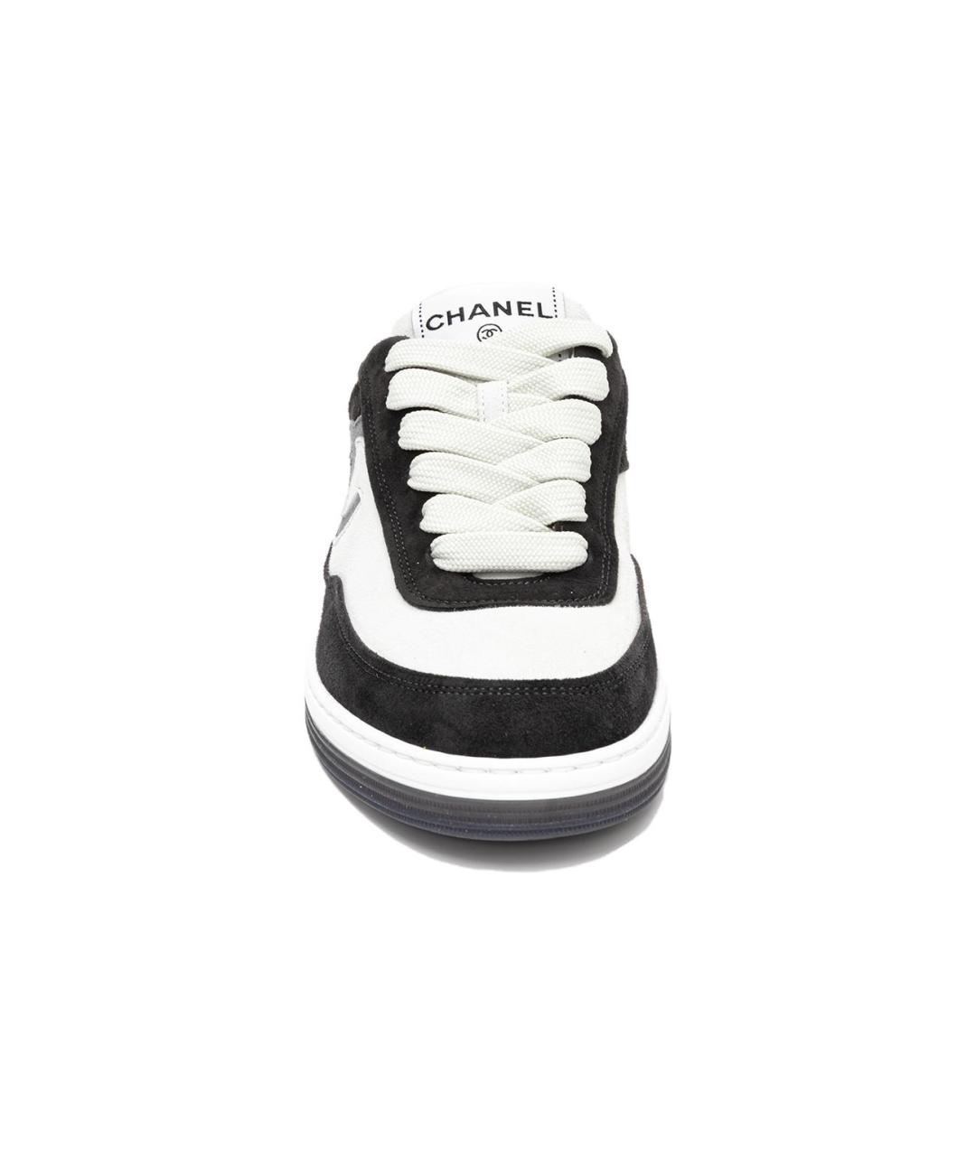 CHANEL Черные текстильные кеды, фото 4