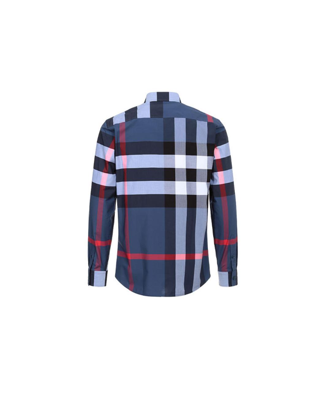 BURBERRY Синяя хлопковая кэжуал рубашка, фото 2