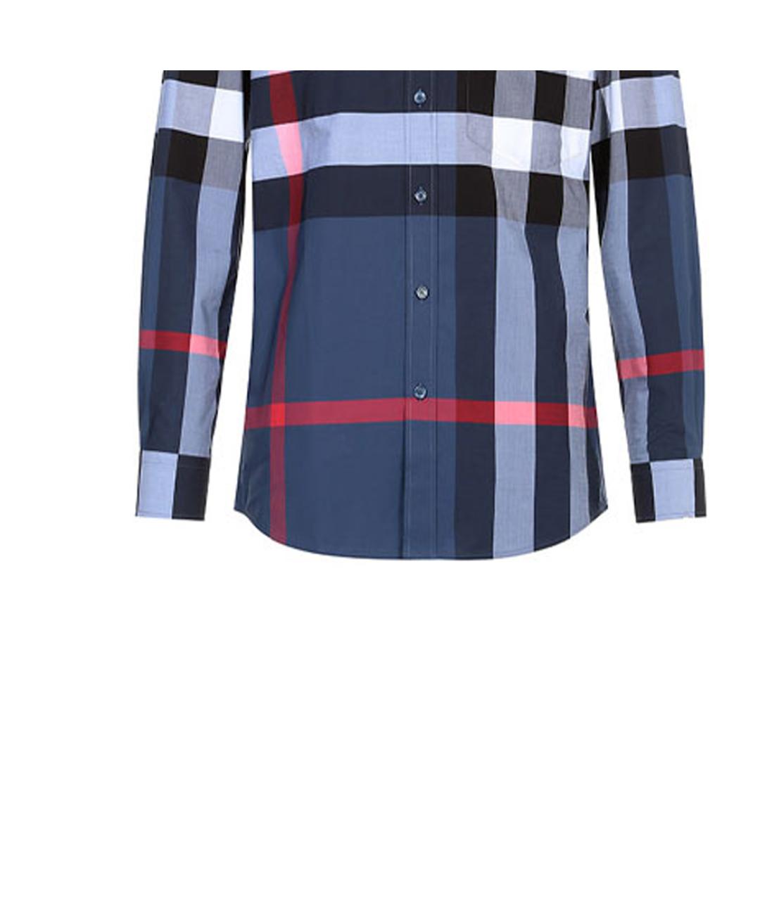 BURBERRY Синяя хлопковая кэжуал рубашка, фото 6