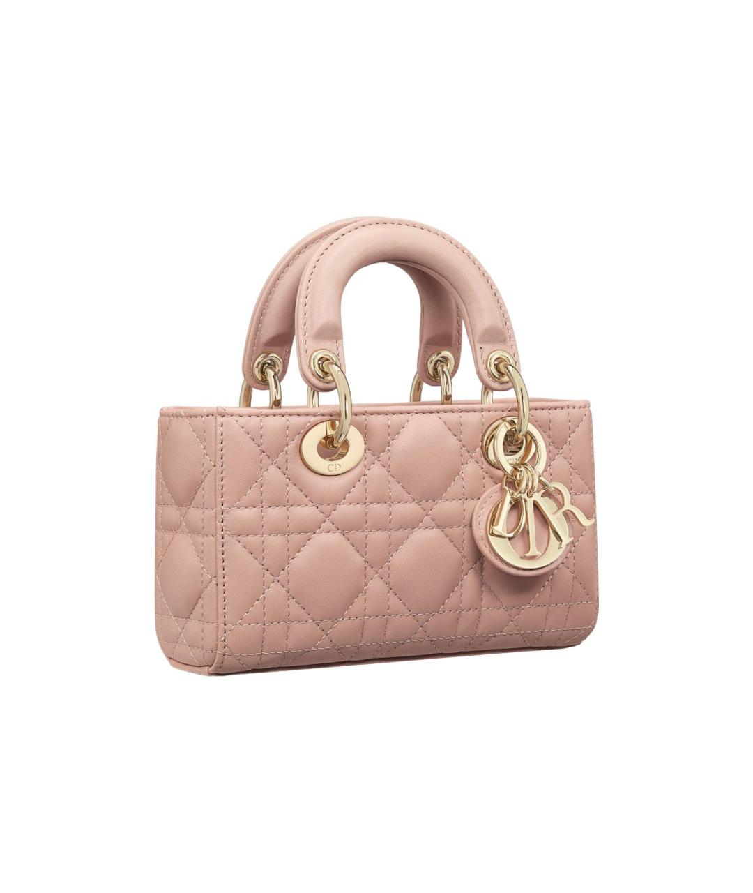 CHRISTIAN DIOR Розовая кожаная сумка через плечо, фото 3