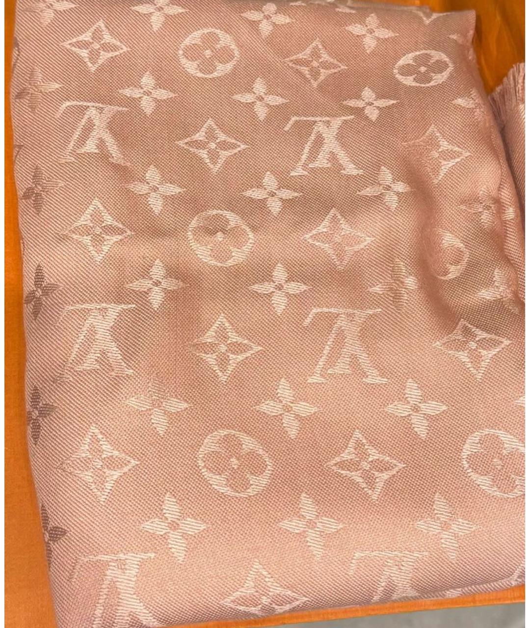 LOUIS VUITTON Розовый шарф, фото 3