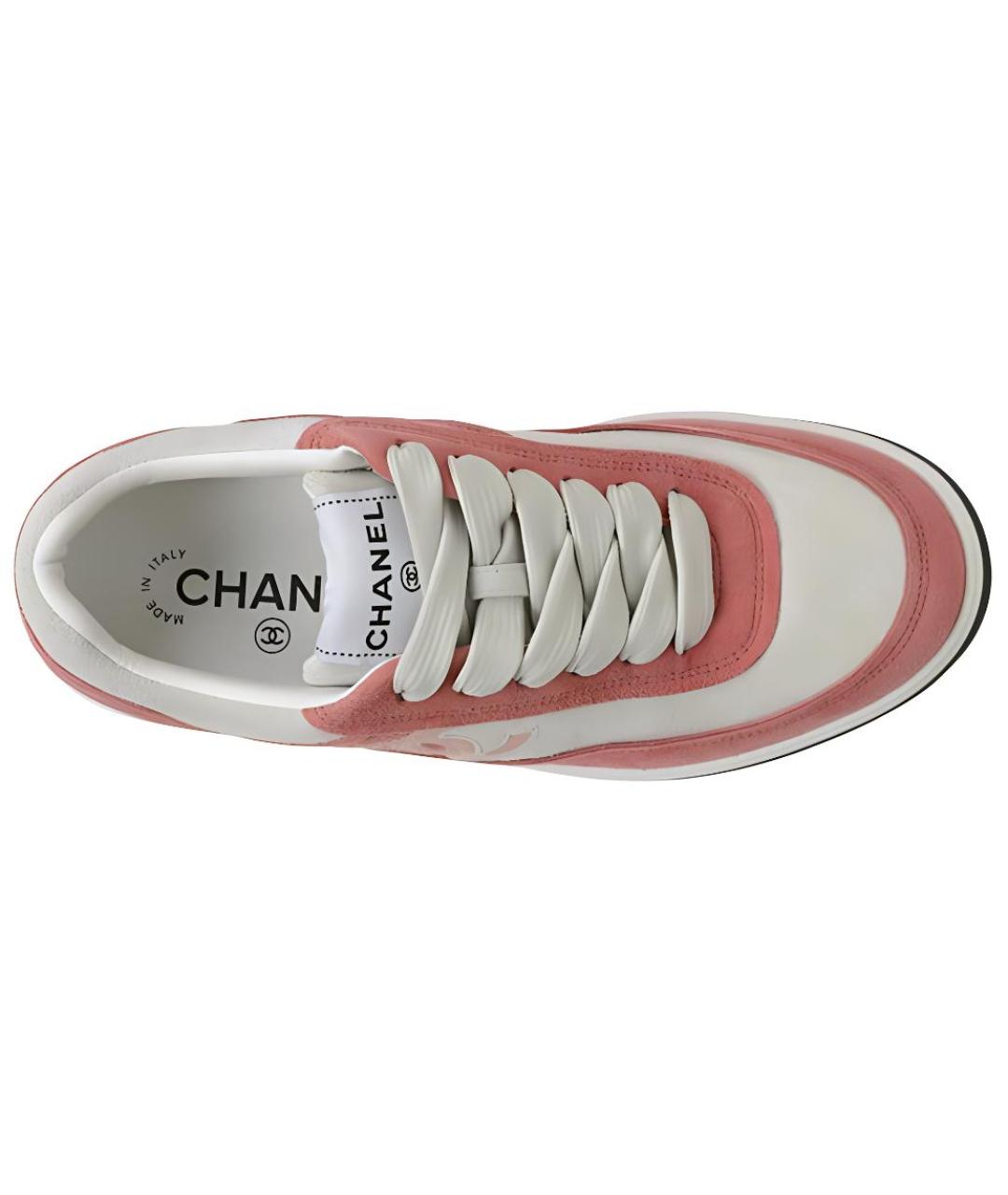 CHANEL Розовые замшевые кеды, фото 3