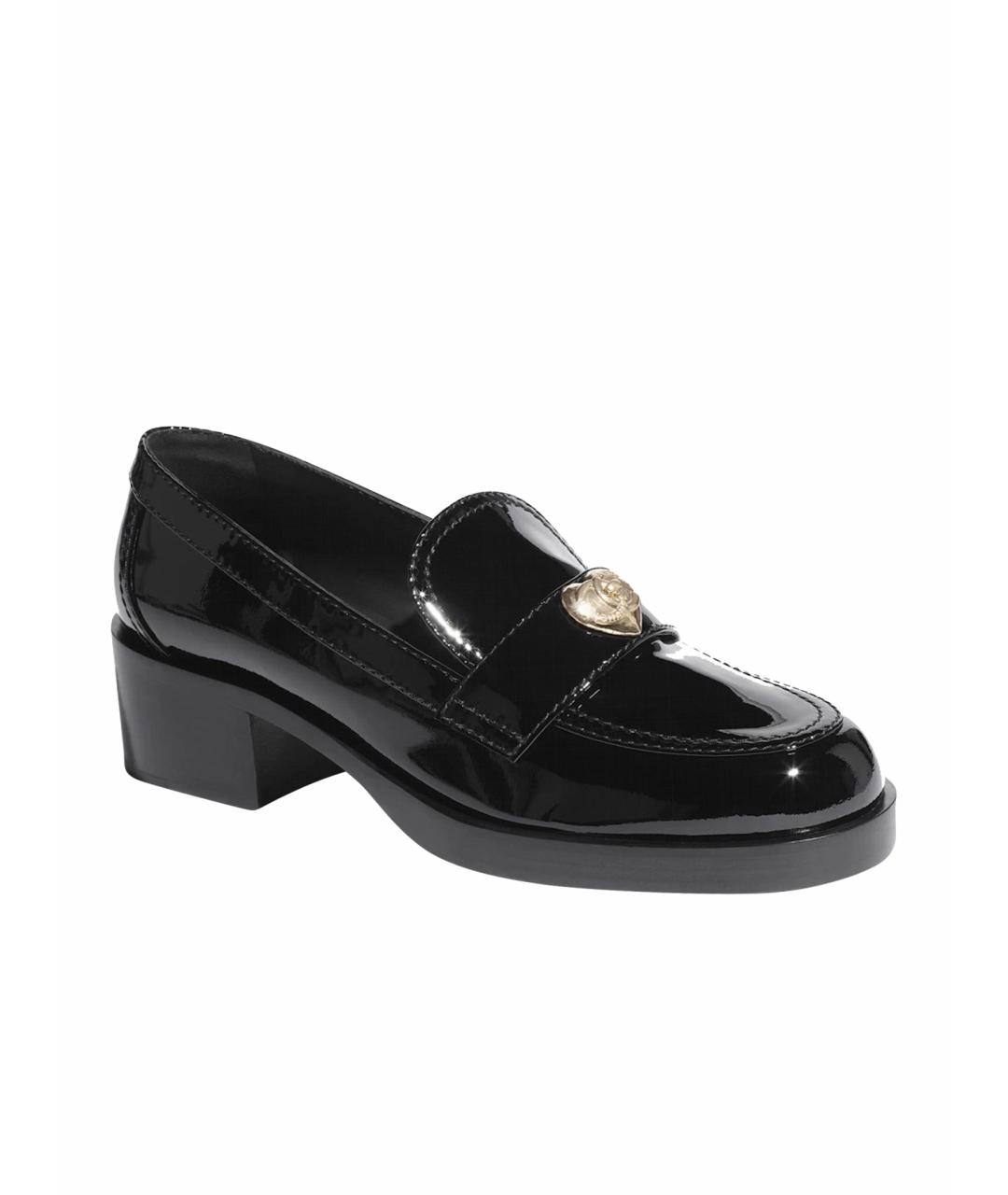 CHANEL Черные кожаные лоферы, фото 1
