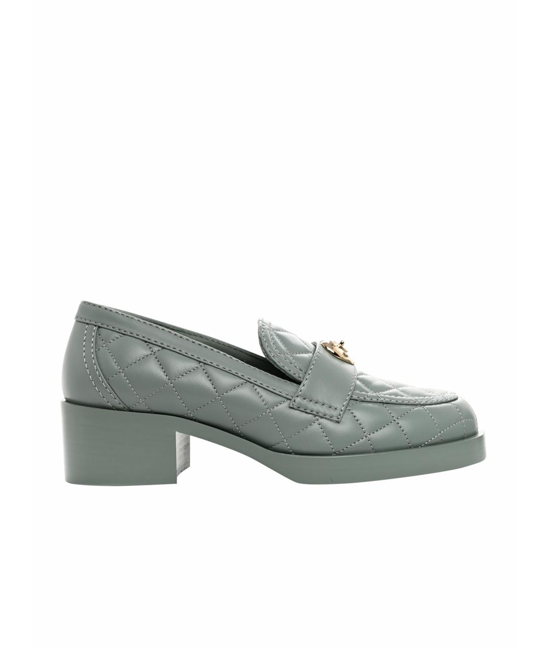 CHANEL Синие кожаные лоферы, фото 5