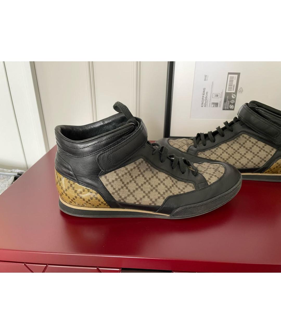 GUCCI Коричневые высокие кроссовки / кеды, фото 2
