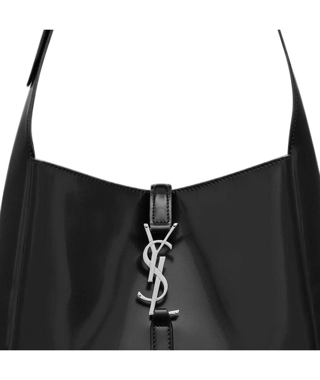 SAINT LAURENT Черная кожаная сумка через плечо, фото 6