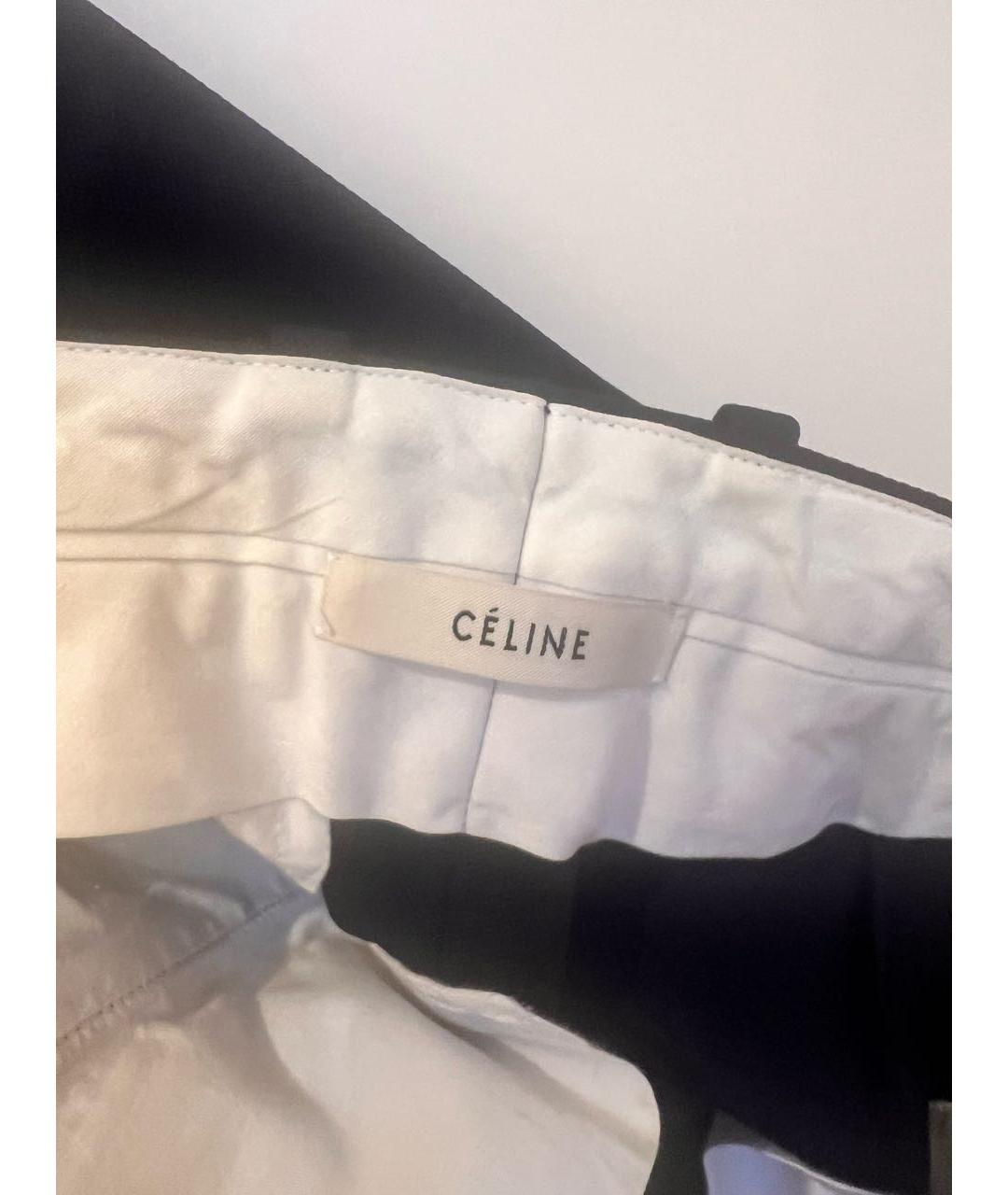 CELINE Темно-синие шерстяные брюки узкие, фото 4