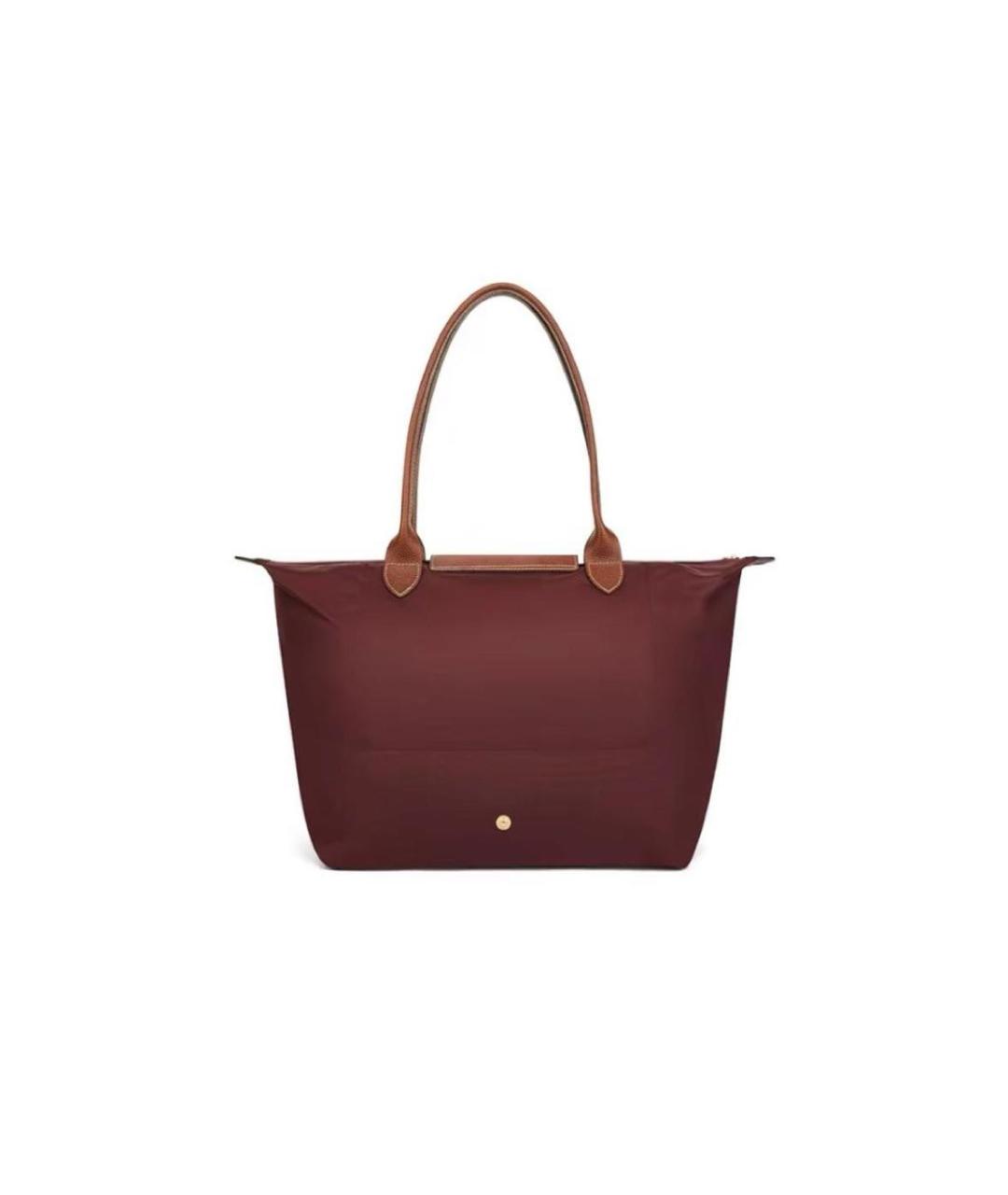 LONGCHAMP Бордовая сумка тоут, фото 3