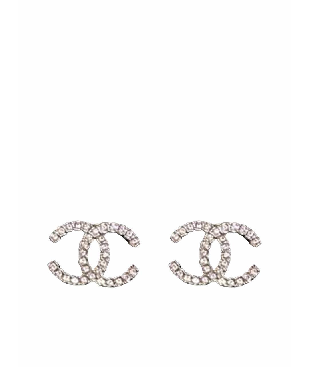 CHANEL Серебряные серьги, фото 1