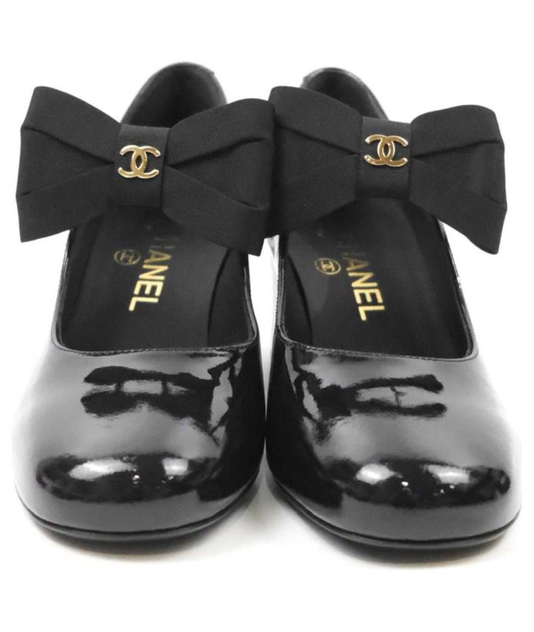 CHANEL Черные кожаные туфли, фото 4