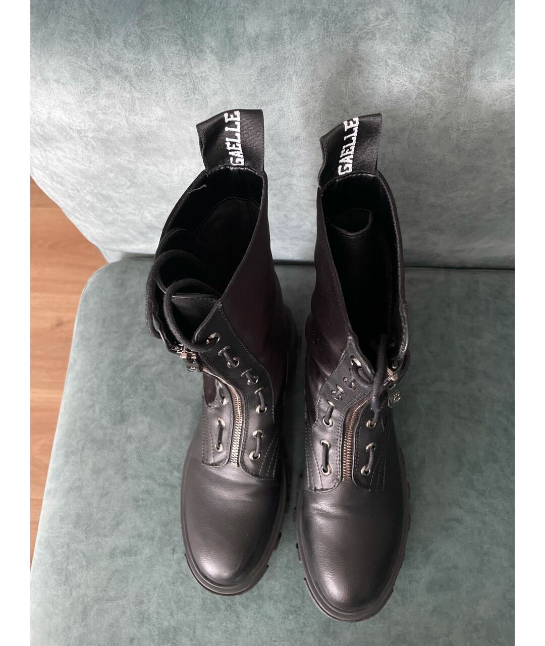 GAELLE BONHEUR Черные кожаные ботинки, фото 3