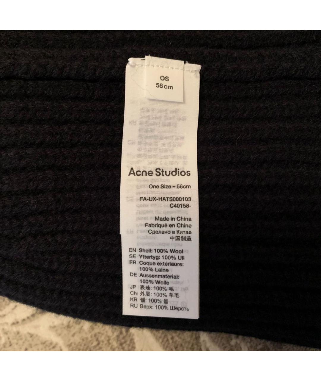 ACNE STUDIOS Черная шерстяная шапка, фото 5