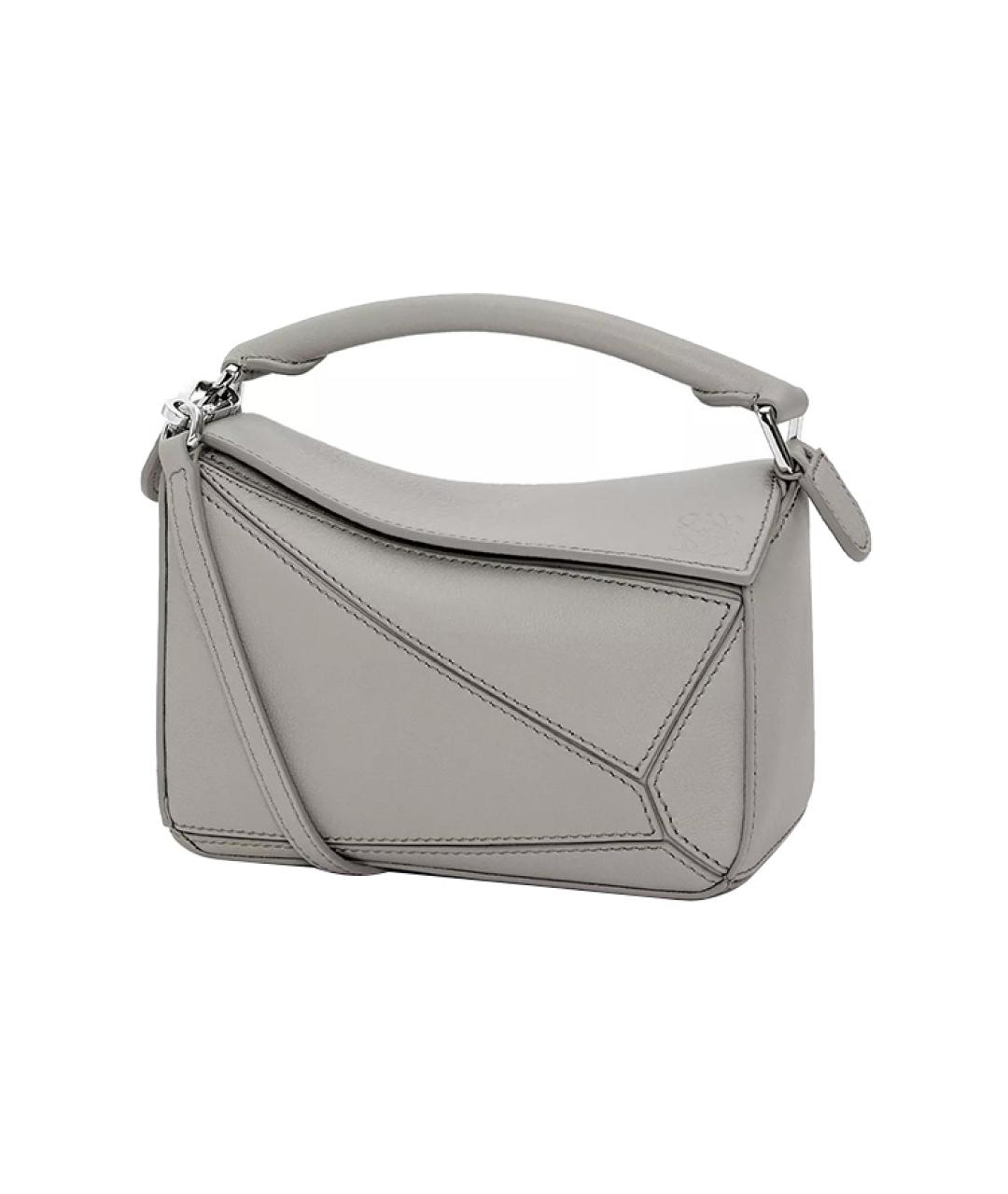LOEWE Серая кожаная сумка через плечо, фото 2