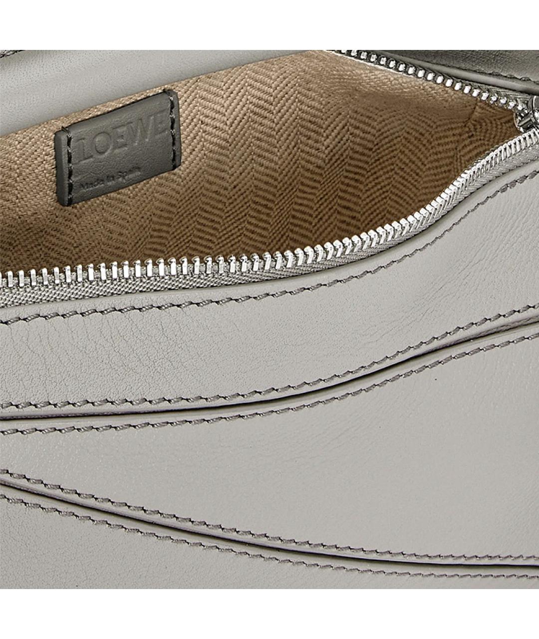 LOEWE Серая кожаная сумка через плечо, фото 7