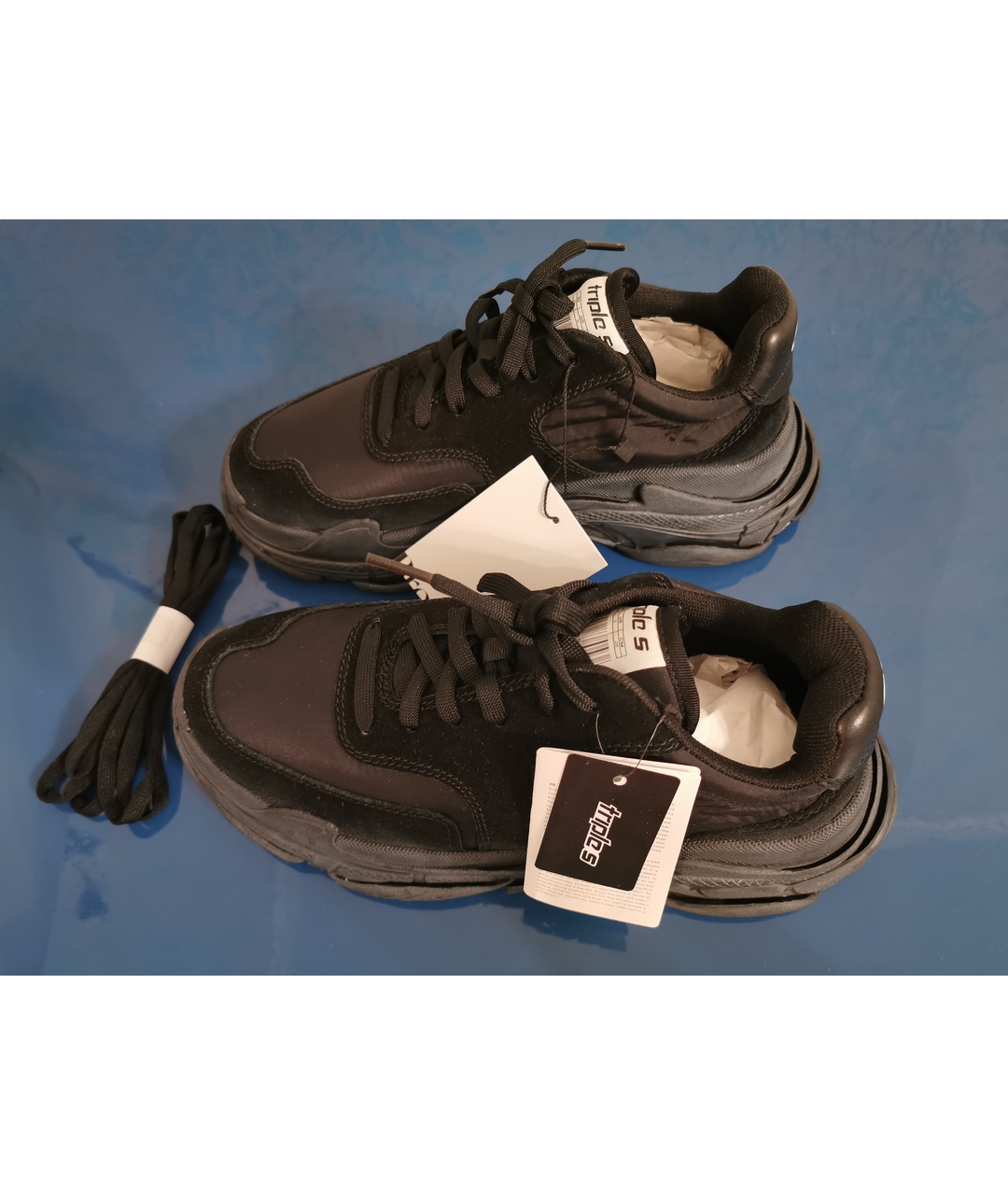 BALENCIAGA Черные текстильные кроссовки, фото 3
