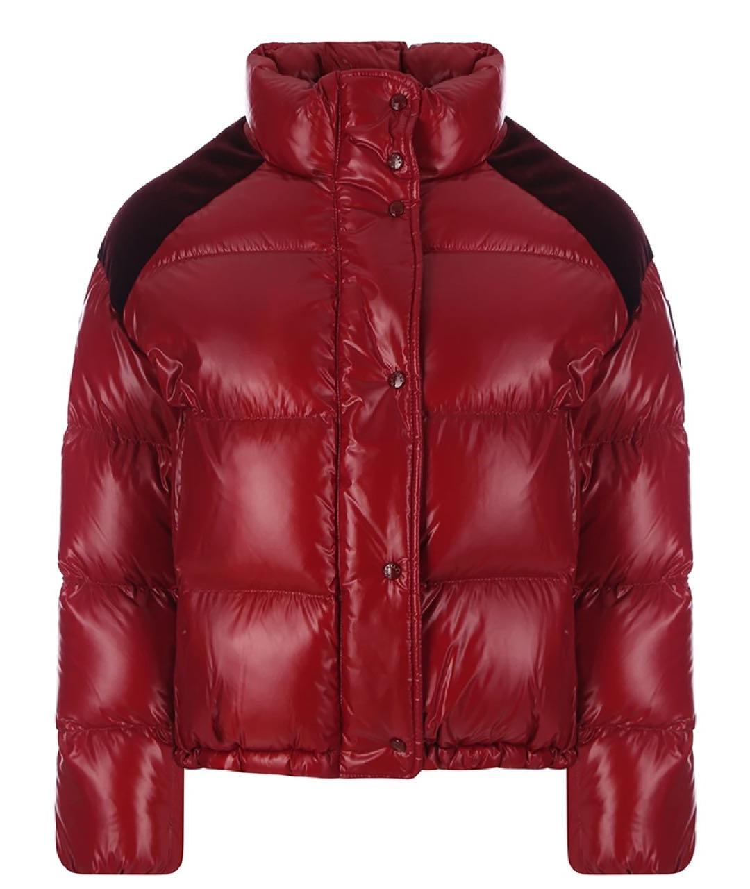 MONCLER Бордовый пуховик, фото 1