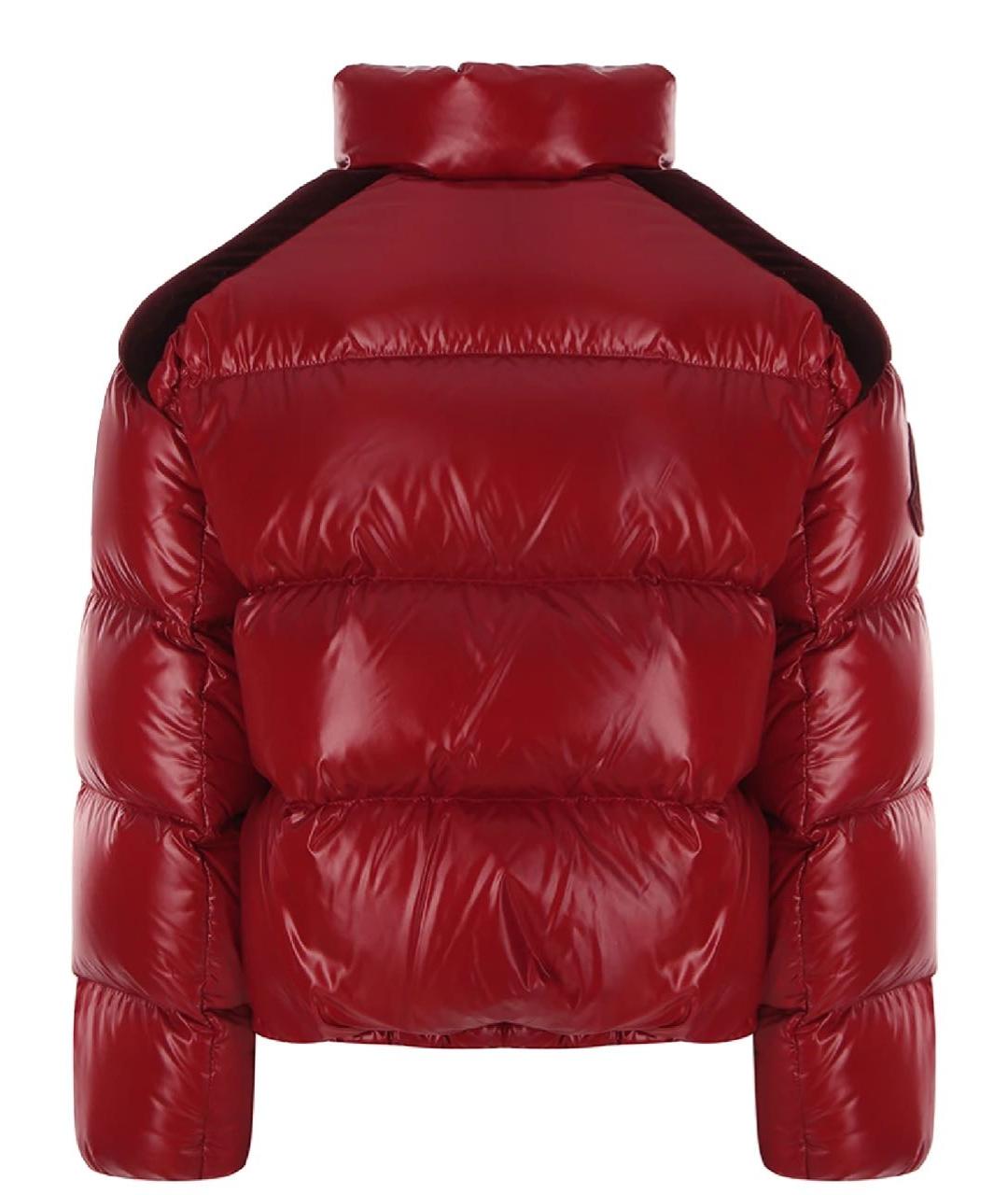 MONCLER Бордовый пуховик, фото 3