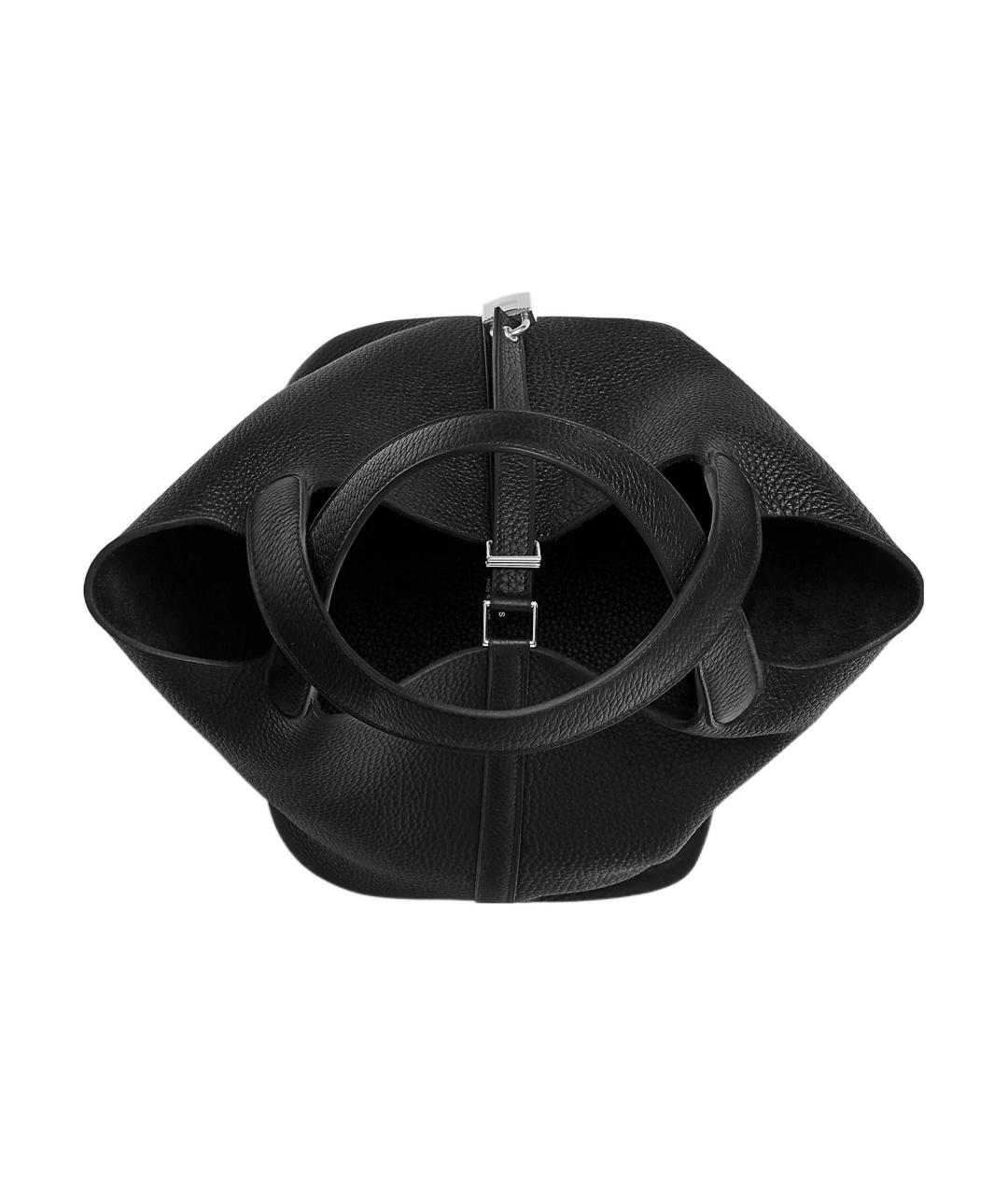 HERMES Черная кожаная сумка через плечо, фото 4