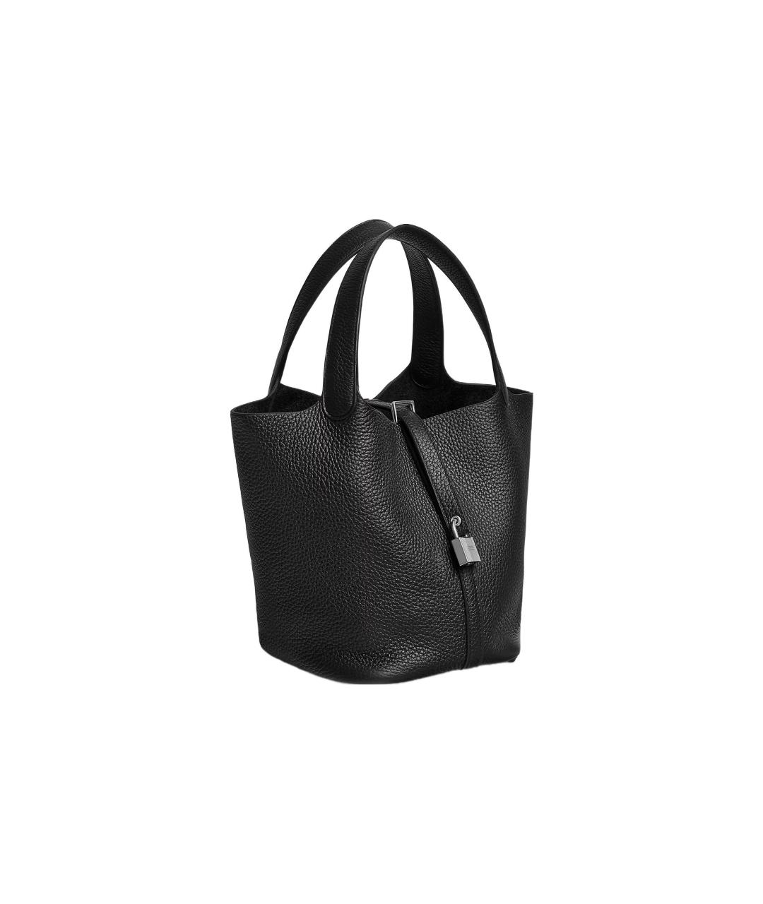 HERMES Черная кожаная сумка через плечо, фото 2