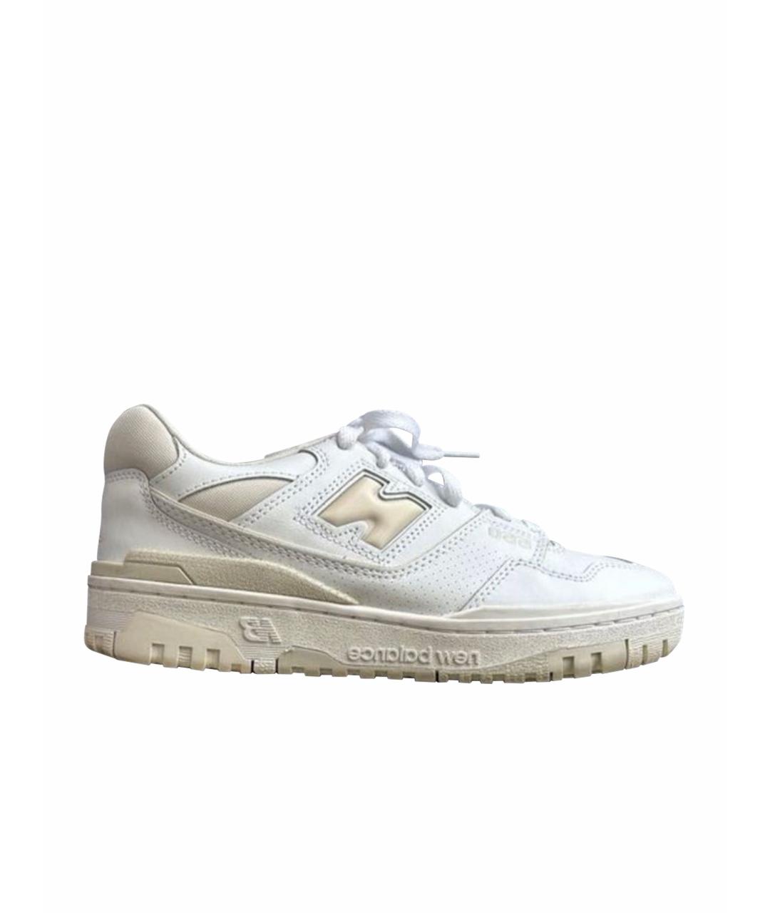 NEW BALANCE Белые кожаные кроссовки, фото 1