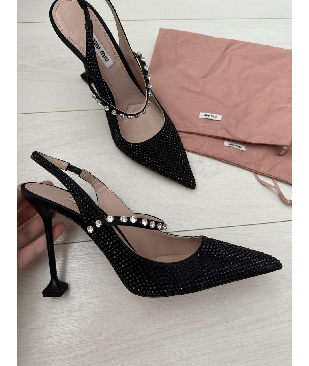 MIU MIU Черные кожаные туфли, фото 3