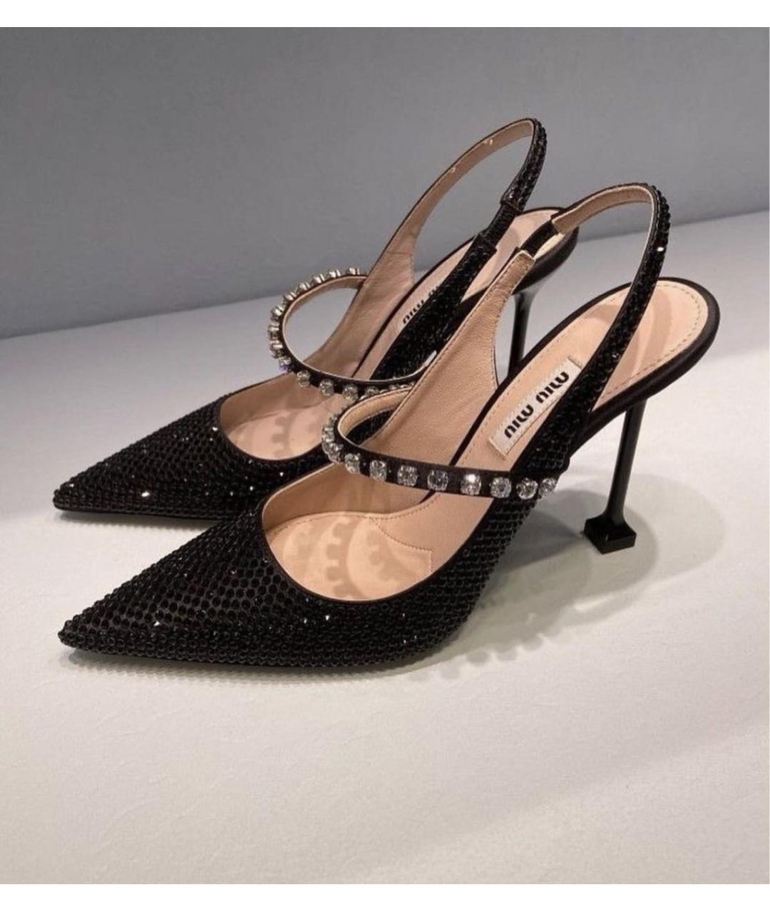 MIU MIU Черные кожаные туфли, фото 5